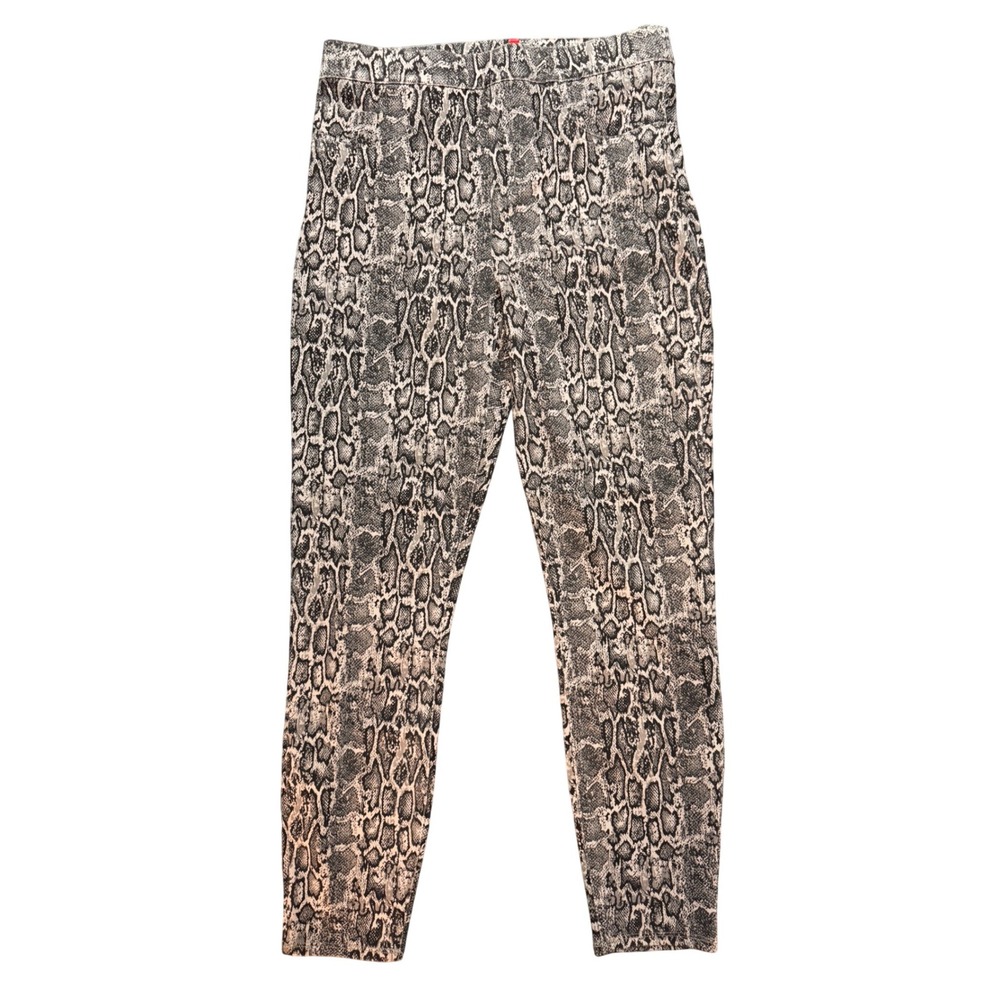 Spanx The Perfect‎ Skinny Power Pant Snakeskin Print Grey Beige Medium M